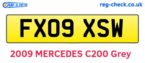 FX09XSW are the vehicle registration plates.