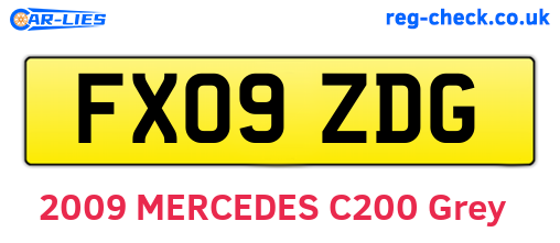 FX09ZDG are the vehicle registration plates.