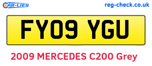 FY09YGU are the vehicle registration plates.