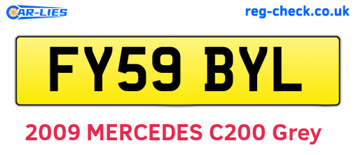 FY59BYL are the vehicle registration plates.