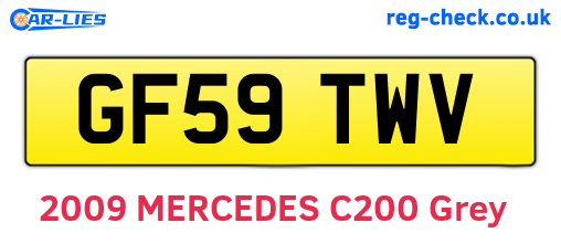 GF59TWV are the vehicle registration plates.