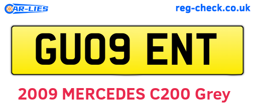 GU09ENT are the vehicle registration plates.