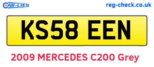 KS58EEN are the vehicle registration plates.