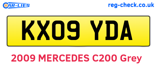 KX09YDA are the vehicle registration plates.