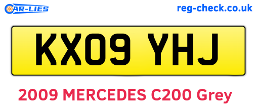 KX09YHJ are the vehicle registration plates.