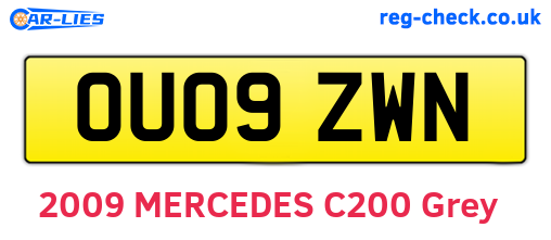OU09ZWN are the vehicle registration plates.