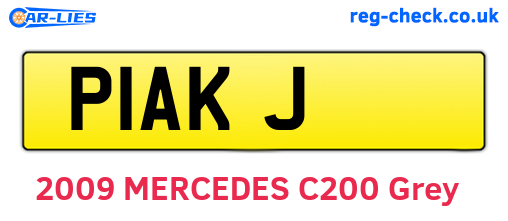 P1AKJ are the vehicle registration plates.