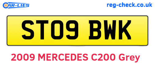 ST09BWK are the vehicle registration plates.