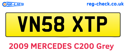 VN58XTP are the vehicle registration plates.