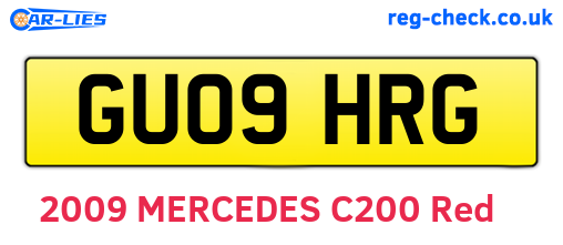 GU09HRG are the vehicle registration plates.