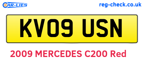 KV09USN are the vehicle registration plates.