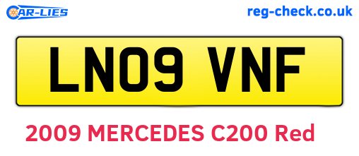 LN09VNF are the vehicle registration plates.