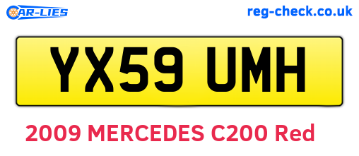 YX59UMH are the vehicle registration plates.