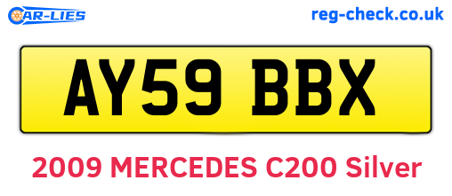 AY59BBX are the vehicle registration plates.