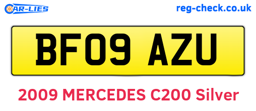 BF09AZU are the vehicle registration plates.