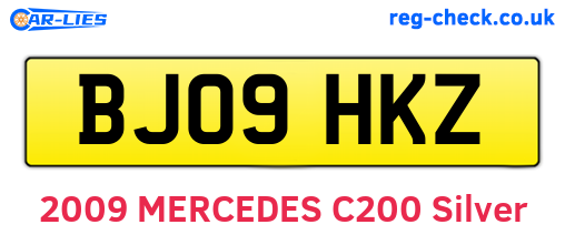 BJ09HKZ are the vehicle registration plates.