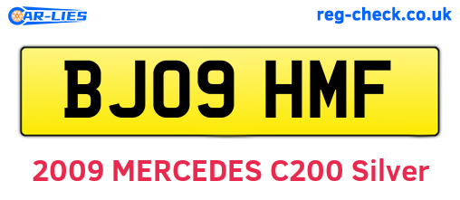 BJ09HMF are the vehicle registration plates.