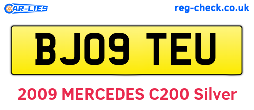 BJ09TEU are the vehicle registration plates.