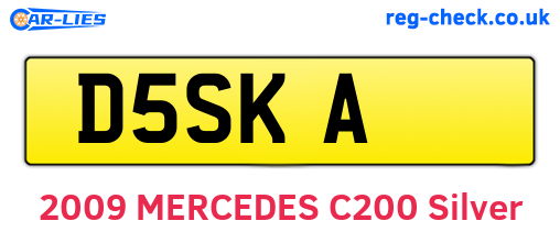 D5SKA are the vehicle registration plates.