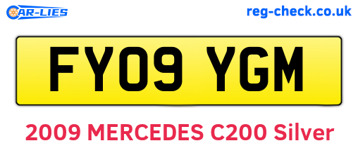 FY09YGM are the vehicle registration plates.