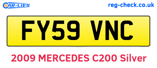 FY59VNC are the vehicle registration plates.