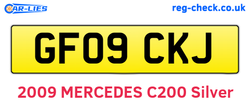 GF09CKJ are the vehicle registration plates.