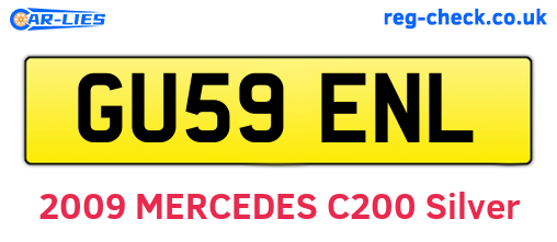 GU59ENL are the vehicle registration plates.