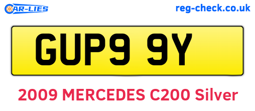 GUP99Y are the vehicle registration plates.