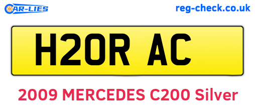 H20RAC are the vehicle registration plates.