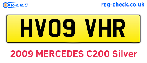 HV09VHR are the vehicle registration plates.