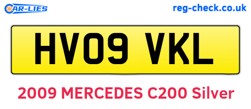 HV09VKL are the vehicle registration plates.
