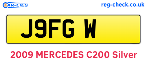 J9FGW are the vehicle registration plates.