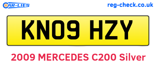 KN09HZY are the vehicle registration plates.