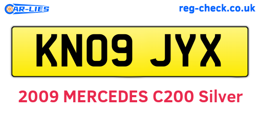 KN09JYX are the vehicle registration plates.