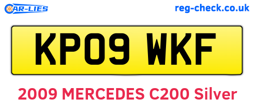 KP09WKF are the vehicle registration plates.