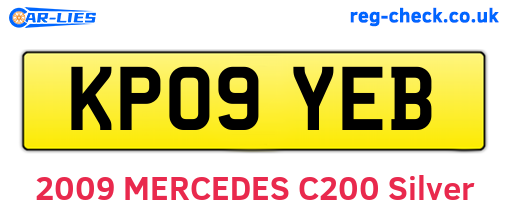 KP09YEB are the vehicle registration plates.
