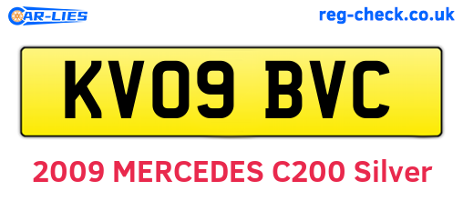 KV09BVC are the vehicle registration plates.