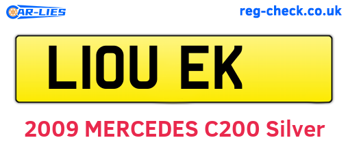 L10UEK are the vehicle registration plates.