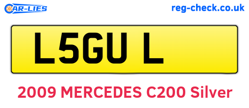 L5GUL are the vehicle registration plates.