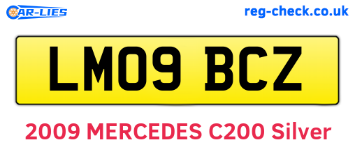 LM09BCZ are the vehicle registration plates.