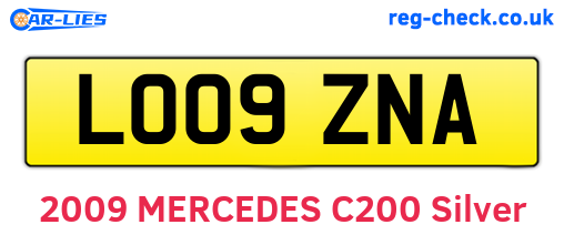 LO09ZNA are the vehicle registration plates.