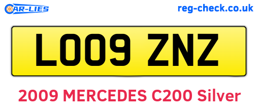 LO09ZNZ are the vehicle registration plates.