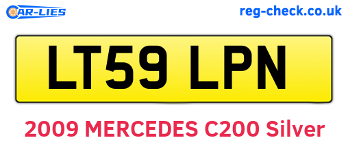 LT59LPN are the vehicle registration plates.