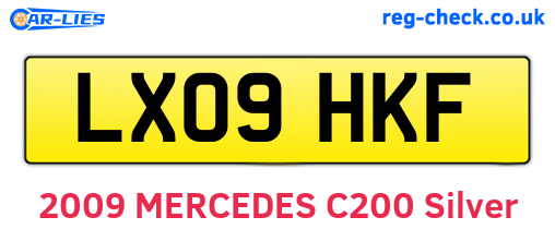 LX09HKF are the vehicle registration plates.