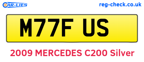 M77FUS are the vehicle registration plates.