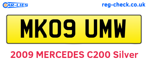 MK09UMW are the vehicle registration plates.