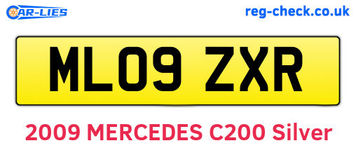 ML09ZXR are the vehicle registration plates.
