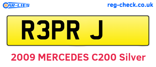 R3PRJ are the vehicle registration plates.