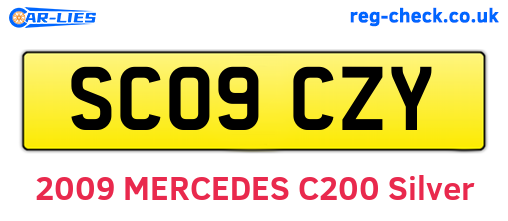 SC09CZY are the vehicle registration plates.