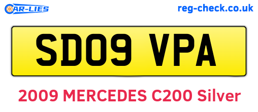 SD09VPA are the vehicle registration plates.